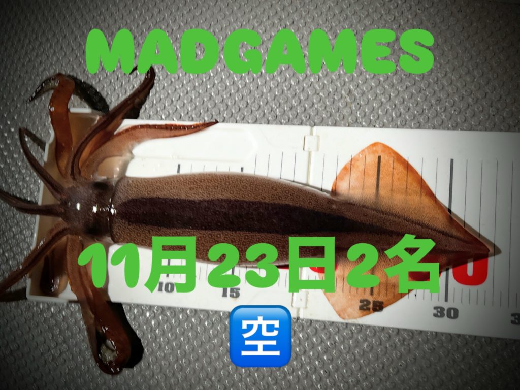 23日イカメタル空き情報